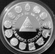 NICARAGUA 1991 Iberoamerican Series 1 Cor. Silver Coin Mexico Mint Strike, Proof Encapsulated - Nicaragua