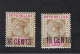 SEYCHELLES Yvert 18-19 (SG26-27 ) 1896 Neufs  Marque De Charnière (Mint *)Très Beaux, Very Fine - Seychelles (...-1976)