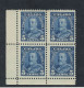 4x Canada George V Stamps Block Of 4 #221-5c Gash In 5 3x MNH 1x MH GV = $60.00 - Blokken & Velletjes