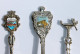 LOT 3 CUILLERE DE COLLECTION ITALIE SOUVENIR VOYAGE BLASON VILLE FLORENCE VENISE / ART DECORATIF (1202.3) - Recordatorios