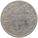 BELGIUM 50 CENTIMES 1909 BELGES #s101 0071 - 50 Cents