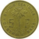 BELGIAN CONGO 5 FRANCS 1952 #s090 0401 - 1951-1960: Baldovino I