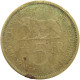 BELGIAN CONGO 5 FRANCS 1936 #s092 0095 - 1934-1945: Leopold III