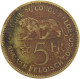 BELGIAN CONGO 5 FRANCS 1936 #s092 0091 - 1934-1945: Leopoldo III