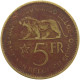 BELGIAN CONGO 5 FRANCS 1936 #s092 0059 - 1934-1945: Leopold III