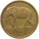 BELGIAN CONGO 2 FRANCS 1947 #s089 0025 - 1945-1951: Regentschaft