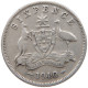 AUSTRALIA SIXPENCE 1940 #s101 0121 - Sixpence