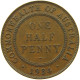 AUSTRALIA 1/2 PENNY 1934 #s099 0353 - ½ Penny
