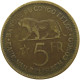 CONGO BELGIAN 5 FRANCS 1937 #sm12 0291 - 1934-1945: Leopold III