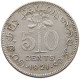 CEYLON 50 CENTS 1921 #s094 0257 - Sri Lanka