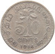 CEYLON 50 CENTS 1914 #s093 0335 - Sri Lanka