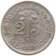 CEYLON 25 CENTS 1921 #s100 0819 - Sri Lanka (Ceylon)