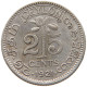 CEYLON 25 CENTS 1921 #s100 0819 - Sri Lanka