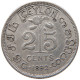 CEYLON 25 CENTS 1892 #s100 0811 - Sri Lanka