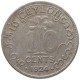 CEYLON 10 CENTS 1924 #s100 0673 - Sri Lanka