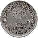 CEYLON 10 CENTS 1920 #s100 0681 - Sri Lanka