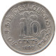 CEYLON 10 CENTS 1893 #s091 0043 - Sri Lanka (Ceylon)