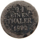 GERMAN STATES 1/24 TALER 1822 ANHALT BERNBURG #s091 0061 - Taler & Doppeltaler