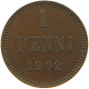 FINLAND PENNI 1902 #s096 0009 - Finlande