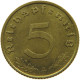 GERMANY 5 REICHSPFENNIG 1939 A #s091 0791 - 5 Reichspfennig