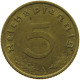 GERMANY 5 REICHSPFENNIG 1939 A #s091 0665 - 5 Reichspfennig