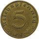 GERMANY 5 REICHSPFENNIG 1938 J #s091 0589 - 5 Reichspfennig