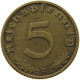 GERMANY 5 REICHSPFENNIG 1938 B DIE BREAK #s091 0587 - 5 Reichspfennig