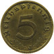 GERMANY 5 REICHSPFENNIG 1937 J #s091 0809 - 5 Reichspfennig