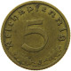 GERMANY 5 REICHSPFENNIG 1937 J #s091 0805 - 5 Reichspfennig