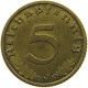 GERMANY 5 REICHSPFENNIG 1937 J #s091 0781 - 5 Reichspfennig