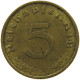 GERMANY 5 REICHSPFENNIG 1937 A #s091 0709 - 5 Reichspfennig