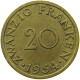 GERMANY 20 FRANKEN 1954 SAARLAND #s089 0133 - Autres & Non Classés