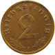 GERMANY 2 REICHSPFENNIG 1938 F #s095 0199 - 2 Reichspfennig