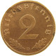 GERMANY 2 REICHSPFENNIG 1938 D #s095 0193 - 2 Reichspfennig