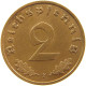 GERMANY 2 REICHSPFENNIG 1939 F #s095 0187 - 2 Reichspfennig