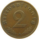 GERMANY 2 REICHSPFENNIG 1938 A #s095 0185 - 2 Reichspfennig