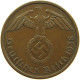 GERMANY 2 REICHSPFENNIG 1938 A #s095 0185 - 2 Reichspfennig