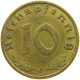 GERMANY 10 REICHSPFENNIG 1938 J #s095 0121 - 10 Reichspfennig
