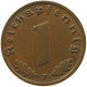 GERMANY 1 REICHSPFENNIG 1937 F #s091 1175 - 1 Reichspfennig