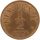 GUERNSEY NEW 1/2 PENNY 1971 #s100 0433 - Guernsey