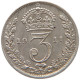 GREAT BRITAIN THREEPENCE 1911 #s096 0353 - F. 3 Pence