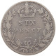 GREAT BRITAIN SIXPENCE 1901 #s096 0323 - H. 6 Pence