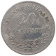 ITALY 20 CENTESIMI 1863 T #s100 0719 - 1861-1878 : Victor Emmanuel II