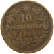 ITALY 10 CENTESIMI 1863 PERIOD FORGERY #s100 0365 - 1861-1878 : Victor Emmanuel II.