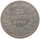 NETHERLANDS 25 CENTS 1902 #s101 0103 - 25 Cent