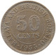 MALAYA AND BRITISH BORNEO 50 CENTS 1955 H #s098 0197 - Colonies