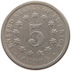 UNITED STATES OF AMERICA NICKEL 1870 #s093 0135 - 1866-83: Escudo