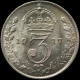 LaZooRo: Great Britain 3 Pence 1917 UNC Die Crack - Silver - F. 3 Pence