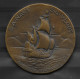 Superbe Médaille De Bronze Commémorative Du Sous-marin Emily HOBHOUSE 75mm Poids 165 G - Graveur G. GUIRAUD - Francia