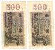 Color 500 Million WW2 Germany Nazi Propaganda FORGERY Overprint On Genuine 1923 Banknote AUNC - Otros & Sin Clasificación